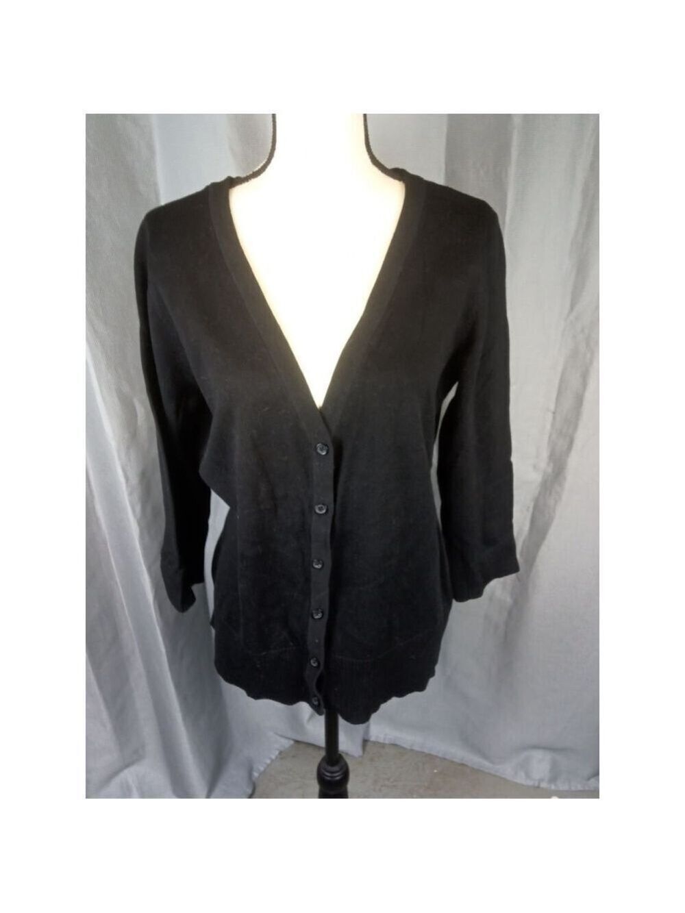 Women's AB Studio Black Cardigan Sweater XL